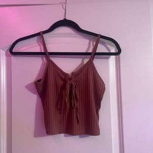 Maroon Tank with Tie in Front!